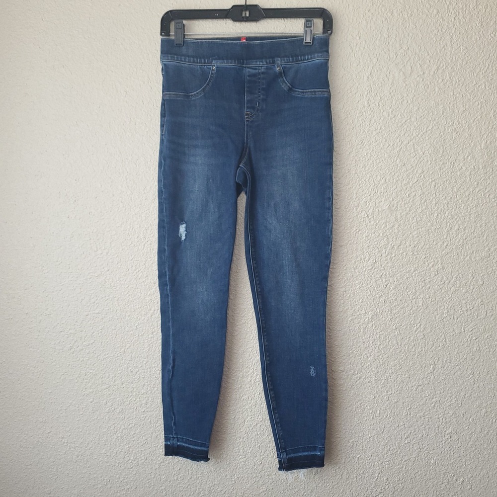 Spanx Women's Mid-Rise Stretch Skinny Jeans in Medium Wash, Size S Casual